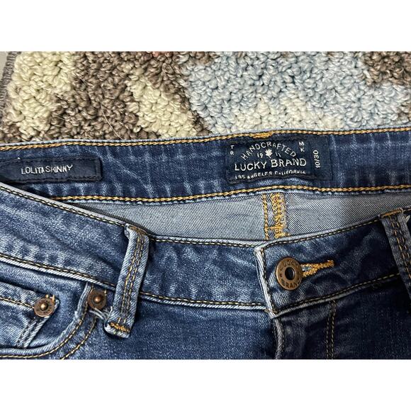 Lucky Brand Women's Lolita Skinny Jeans Mid-Rise Size 10/30 Medium Wash - Picture 3 of 13